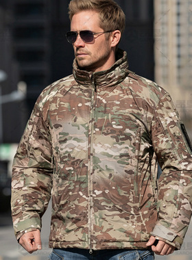 棉衣外套男昂垦Hig4.0户外冬季战术棉服保暖防风冲锋衣迷彩防寒服