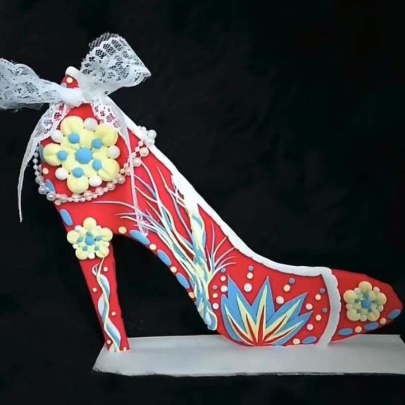 母亲节感恩节DIY手绘粘土高跟鞋涂鸦画木胚鞋 幼儿园亲子手工材料