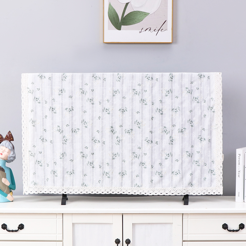 电视机罩防尘罩套盖布2025年液晶新款盖巾65寸55寸挂式简约纯棉布