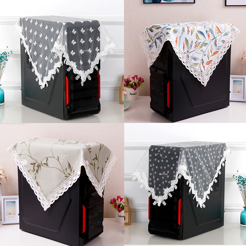 台式电脑主机防尘罩显示器田园风盖布打印机复印机传真机多用盖布