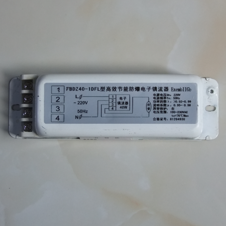 防爆单脚荧光灯高效节能电子镇流器 FBDZ40-1DFL 1托1 40W/220V