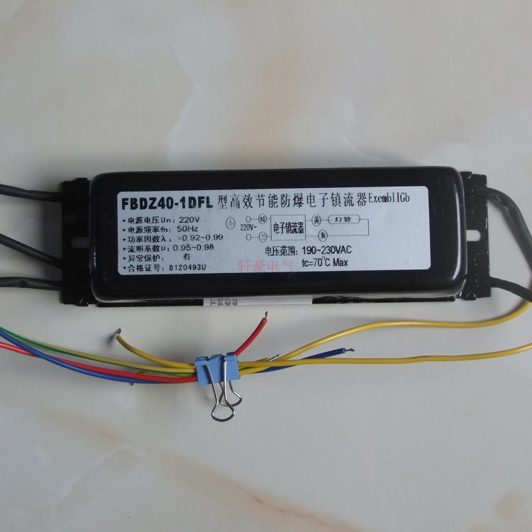 防爆单脚荧光灯高效节能电子镇流器 FBDZ40-1DFL 1托1 40W/220V