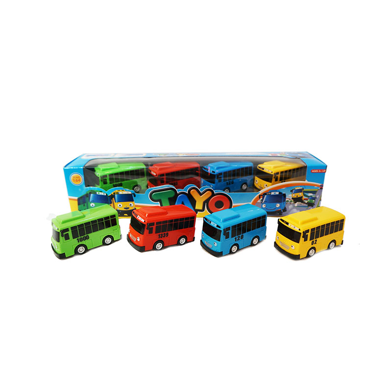 回力迷你模型玩具可开门巴士