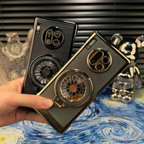 解压陀螺支架适用华为Mate30Pro手机壳新款电镀网格散热壳Mate30高级感自带镜头膜全包防摔套30EPRO男女外壳