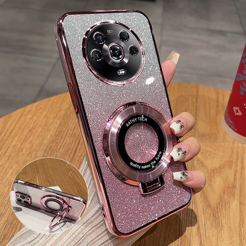 适用华为荣耀magic4手机壳mgaic4pro保护套LGE一AN00全包防摔10透明majic硅胶软壳魔术女por带支架新款高级感