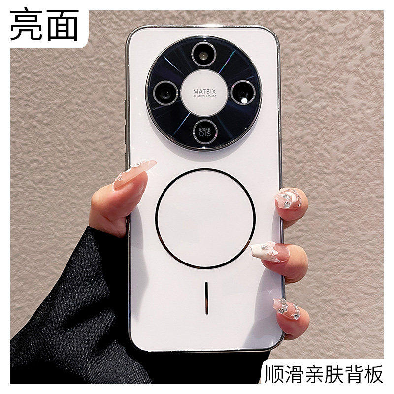 适用荣耀X70手机壳新款60pro镭射系细圈磁吸保护套荣耀X60全包镜头细腻手感X60GT亚克力背板外壳