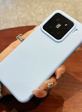 奶蓝色17适用14小米15手机壳pro液态硅胶12s全包90红米K80简约纯色K70至尊版K60软糯Turbo4防摔note13耐脏11T