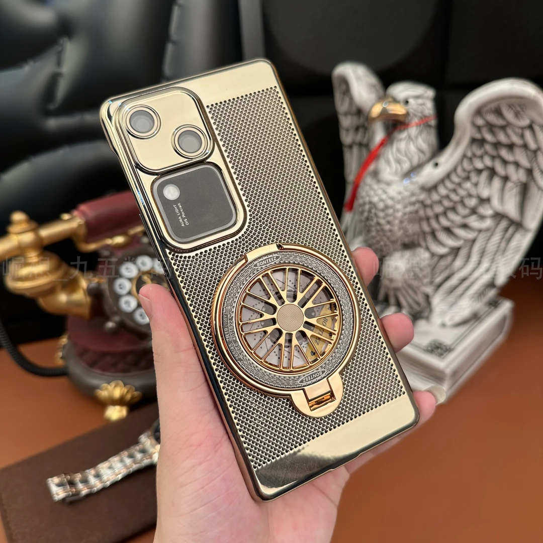 解压陀螺支架适用vivoS20手机壳新款vivos19散热硬壳vovos18Pro全包镜头膜viviS17超薄外壳维沃S16防摔男女款