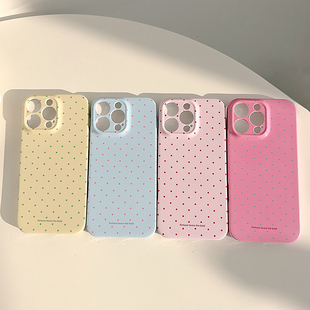 日韩风ins彩色小波点苹果适用苹果17promax手机壳iphone16新款 14创意菲林全包亮面11软壳12小众 15pro男女款
