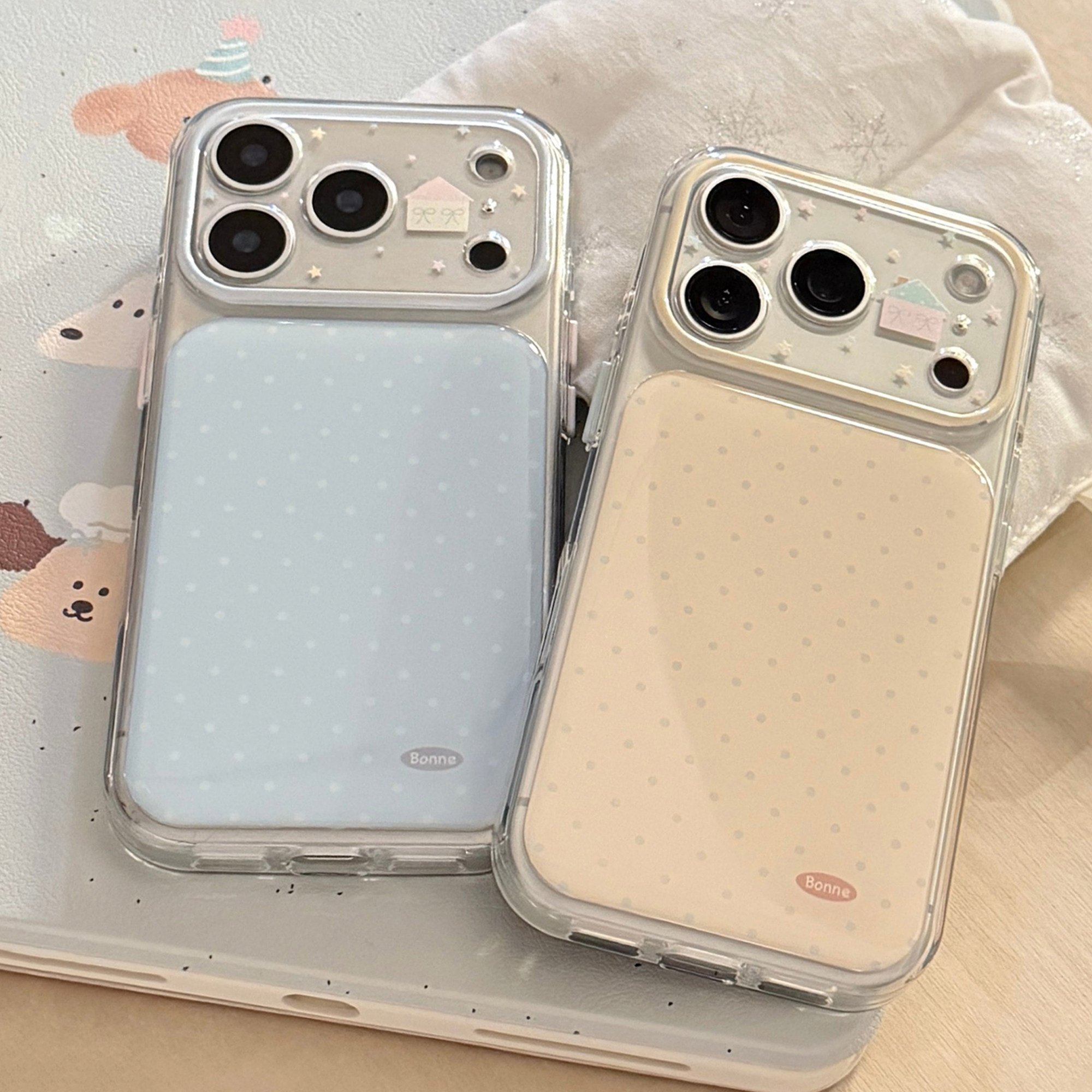 小众透明ins风波点适用苹果18promax手机壳iphone17新款16pro女款15韩系小清新17全包18滴胶保护套温柔闺蜜款