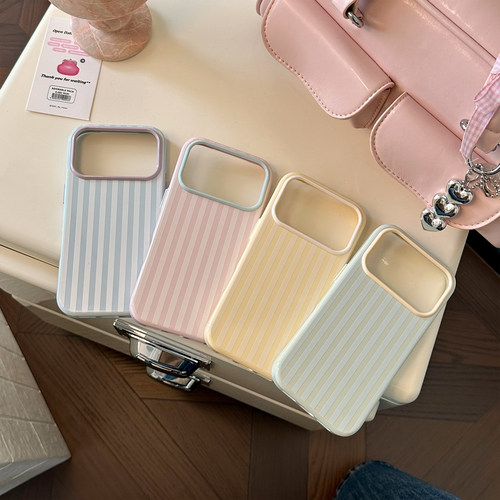 ins撞色简约条纹适用苹果17promax手机壳iphone17新款15pro女款14小清新11少女心12软壳16高颜值13情侣日韩风