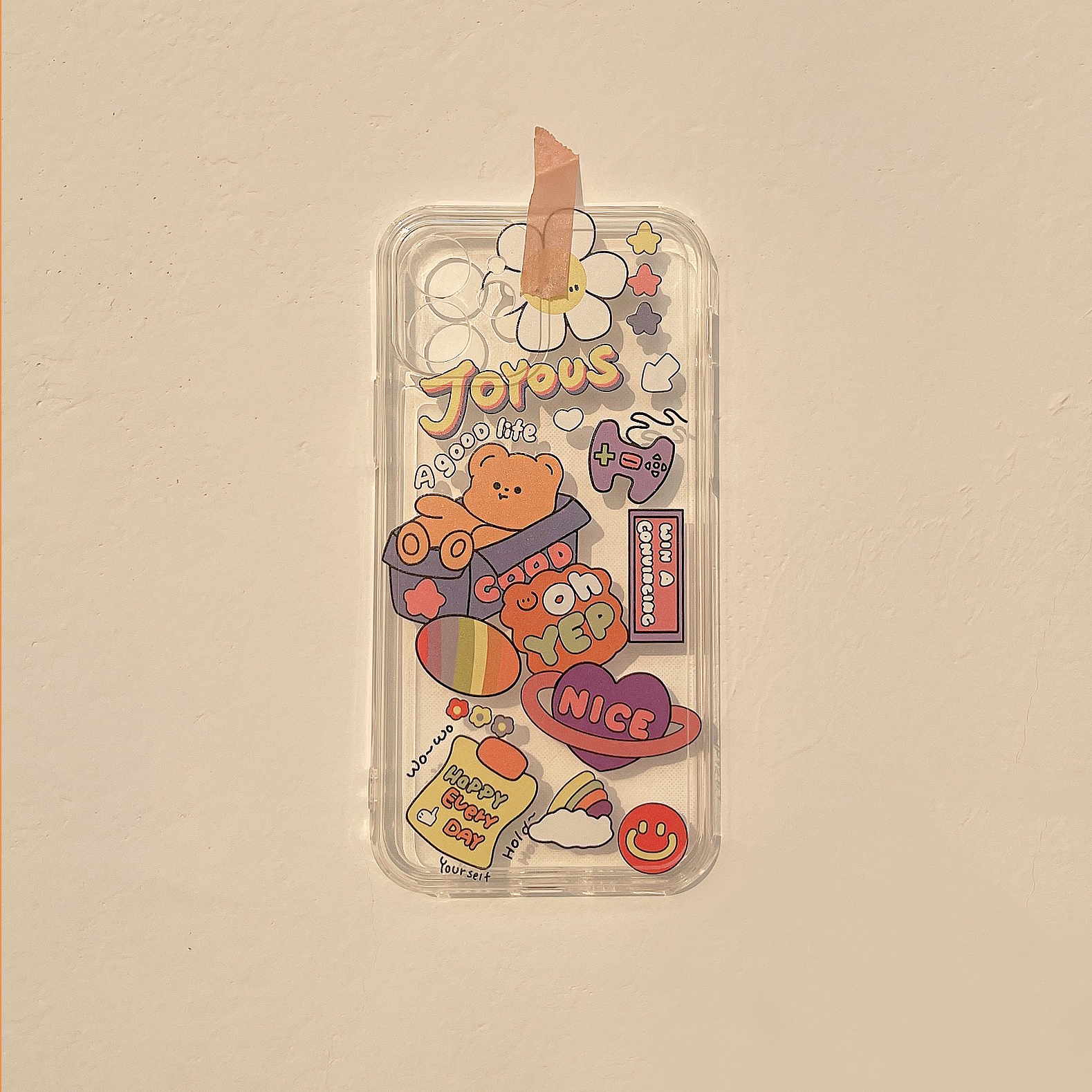 潮牌风雏菊小熊苹果11适用手机壳