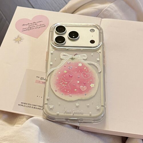 透明鎏金粉芭乐水果适用苹果17promax手机壳iphone17新款15pro女款14韩系小清新11少女心12软壳16高颜值13
