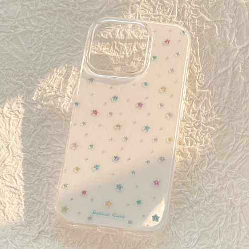 琉砂ins风彩色星星适用iPhone17promax苹果16手机壳14简约15日韩风小众13轻奢高级感15plus保护套11硬壳12