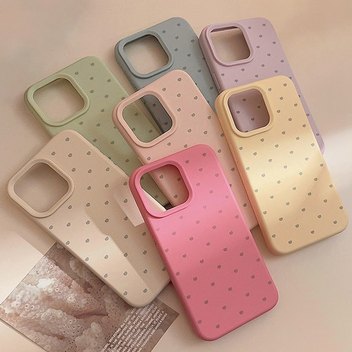 韩系ins风适用苹果15pro高级17promax手机壳iphone13软糯爱心啵啵12少女款16promax小众简约硅胶15网红保护套
