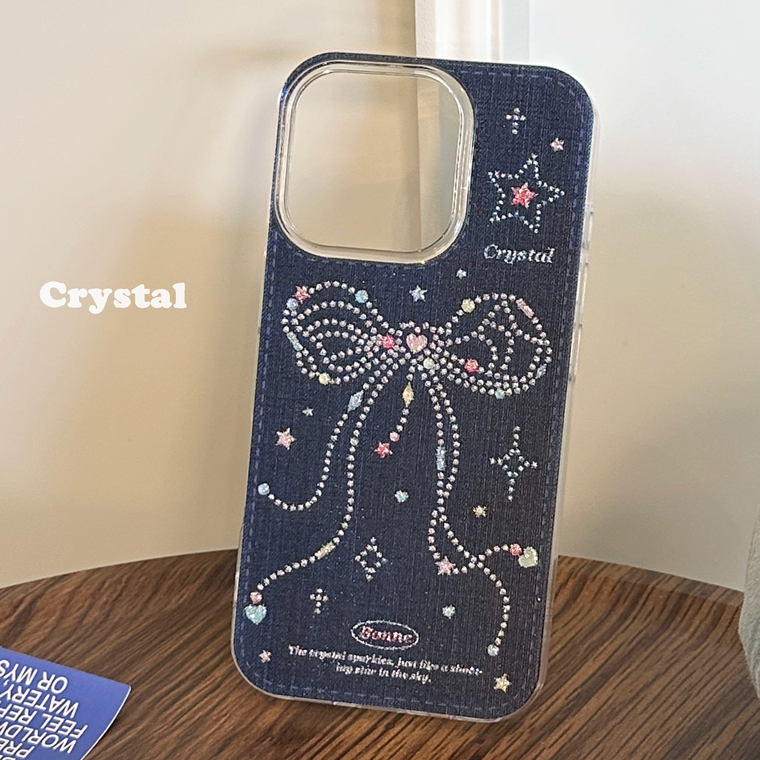 琉砂甜酷闪粉彩钻星星蝴蝶结涂鸦适用iPhone16promax苹果17手机壳14简约15日韩风小众13轻奢15plus保护套11硬