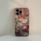 适用iphone17promax手机壳16油画复古气质蔷薇玫瑰苹果13新款 12文艺ins风11菲林15小众高级感14全包xr硬xs女