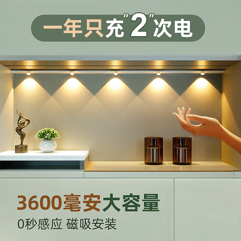 猫眼橱柜酒柜人体感应免打孔