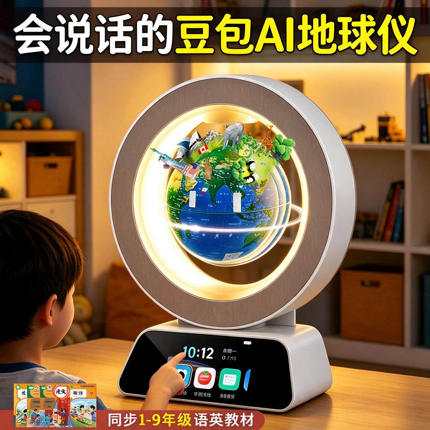AI智能3d立体AR磁悬浮地球仪男孩子女孩儿童玩具闹钟生日礼物男童女童初中小学生7的6岁12以上10十9实用8高端