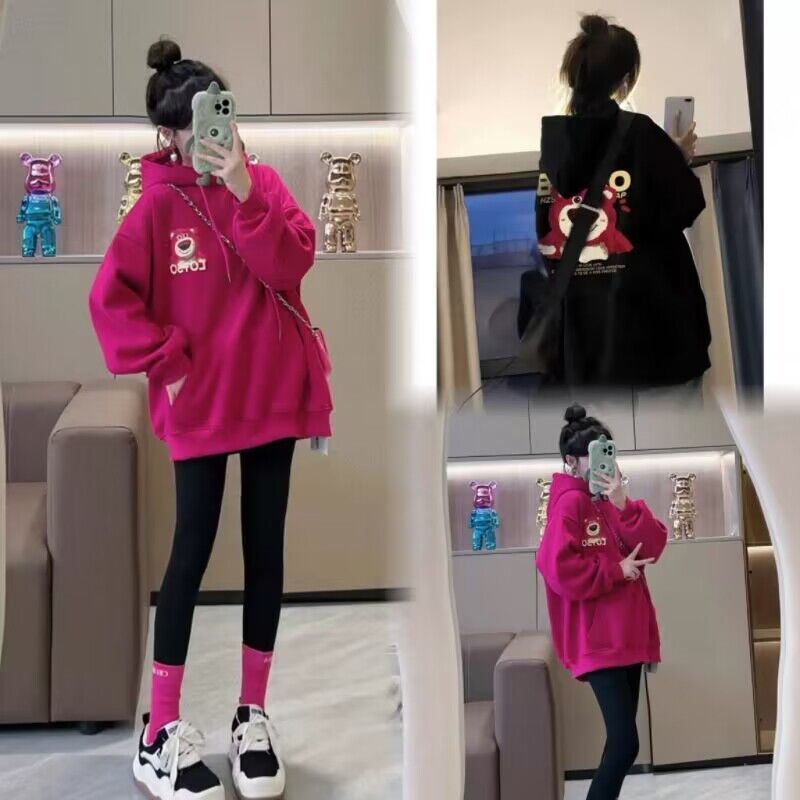 2025秋冬胖mm加绒大码卫衣