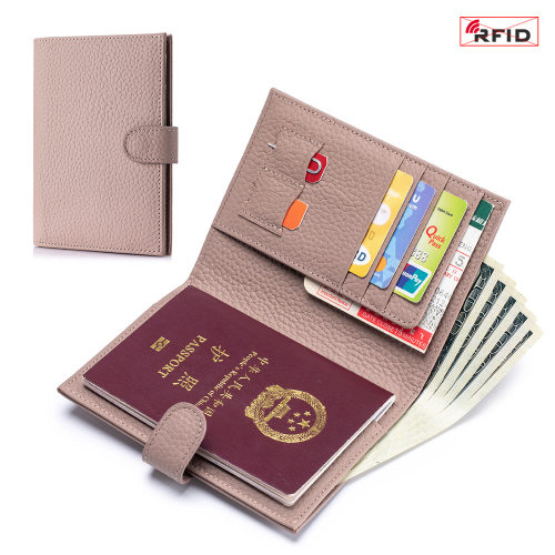 高级护照包便携护照收纳包真皮旅行RFID护照保护套零钱包可放护照