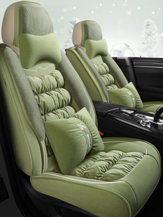 汽车坐垫冬季羽绒全包围座套男女座垫毛绒可爱网红毛垫车内座位套