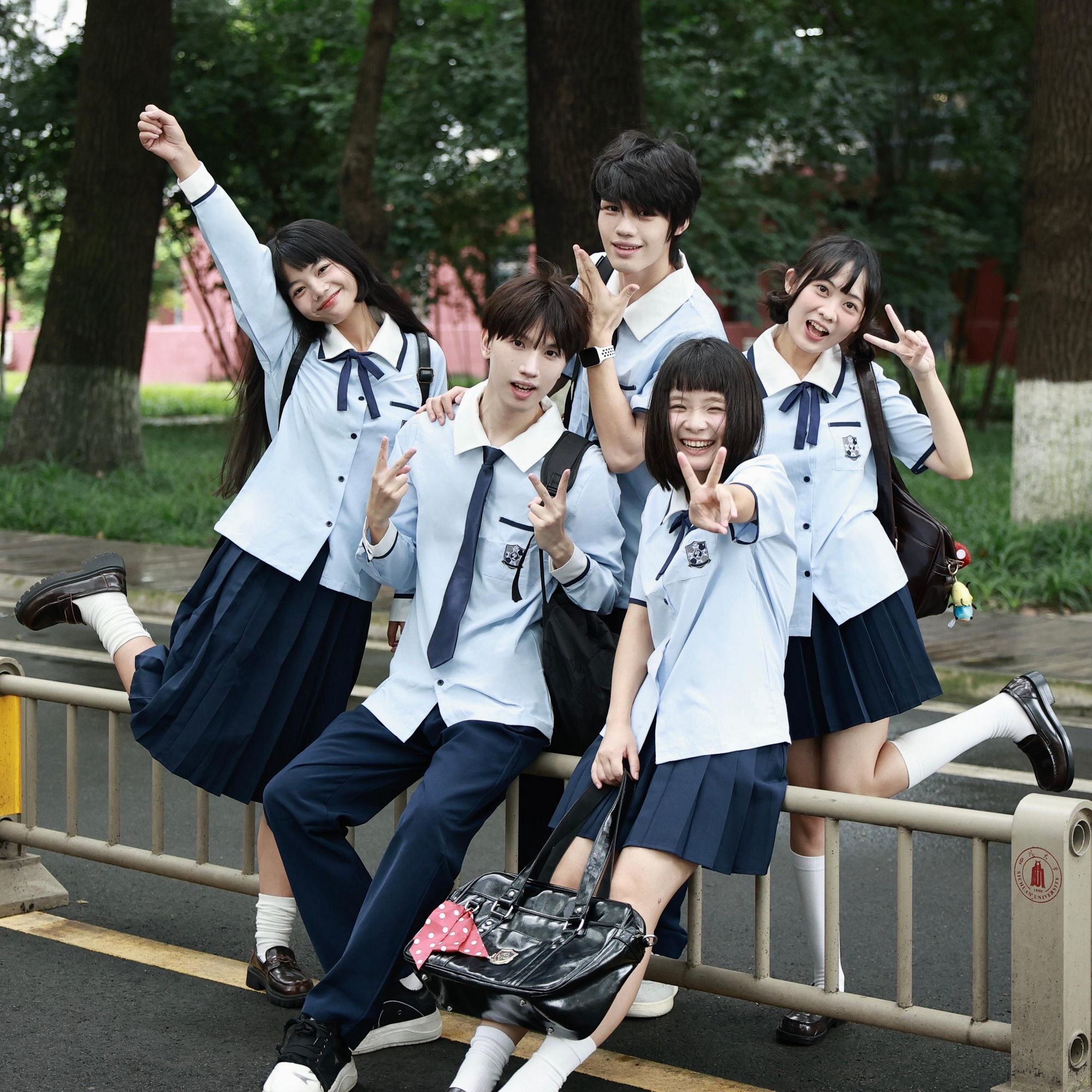 新款合唱校服长袖短袖学院演出初中毕业学生高中生班服套装jk制服