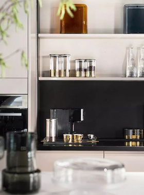 森度软装家居酒柜玄关摆件装饰玻璃花器样板间陈列设计搭配轻奢