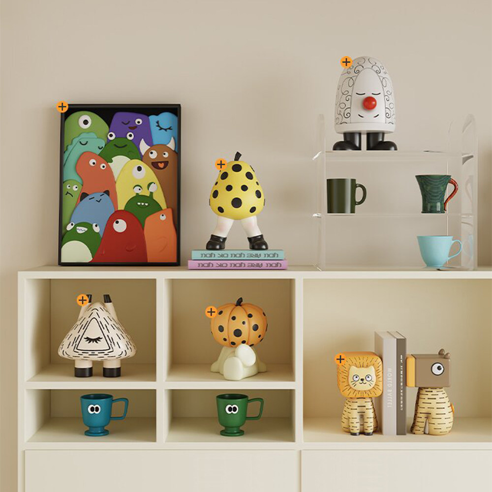 森度家居书房卡通儿童桌面摆件陈列搭配搞怪书挡艺术装饰画软装