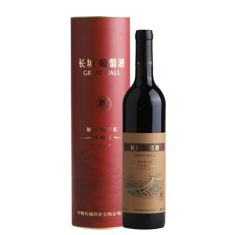 长城特酿6解百纳干红葡萄酒 单瓶750mL 中粮红酒婚宴礼品酒
