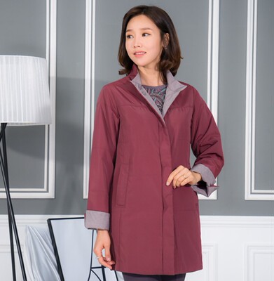 特大码韩国棉服冬季拼接妈妈装