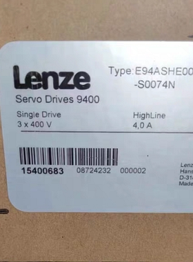 伦茨全新原装4.0A伺服驱动器  E94ASHE0044A33ETNN-S0074N拍前询