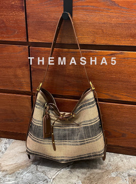 M&SHA THE MASHA 5包女2024款帆布时尚单肩包高级感小众斜挎包