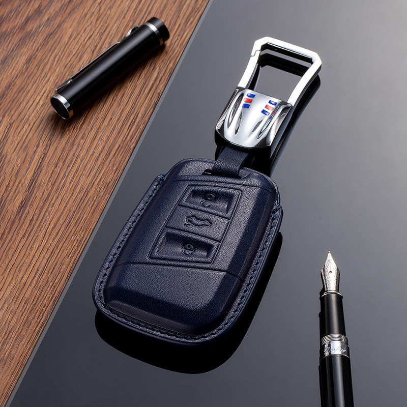 适用大众新迈腾钥匙套真皮CC帕萨特B8专用车钥匙包扣壳全包真皮男