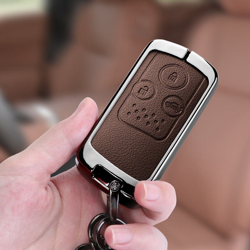 适用老款八代雅阁钥匙套歌诗图 14款crv思铂睿思域车遥控金属包