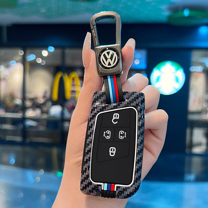 适用于新款大众威然钥匙套帕萨特CC迈腾B8壳330汽车锁匙包扣男士