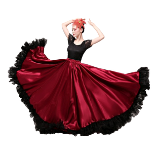 开场舞大摆裙服装演出服西班牙斗牛舞蹈裙肚皮舞裙子大摆裙半身裙