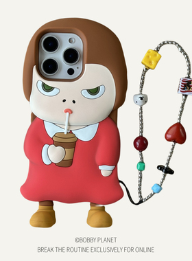 @BOBBY PLANET原创日本奈良美智经典复古适用苹果16543柔软硅胶iPhone17Promax手机壳防摔全包搞怪可爱卡通女