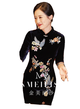 婚礼妈妈装礼服旗袍改良复古