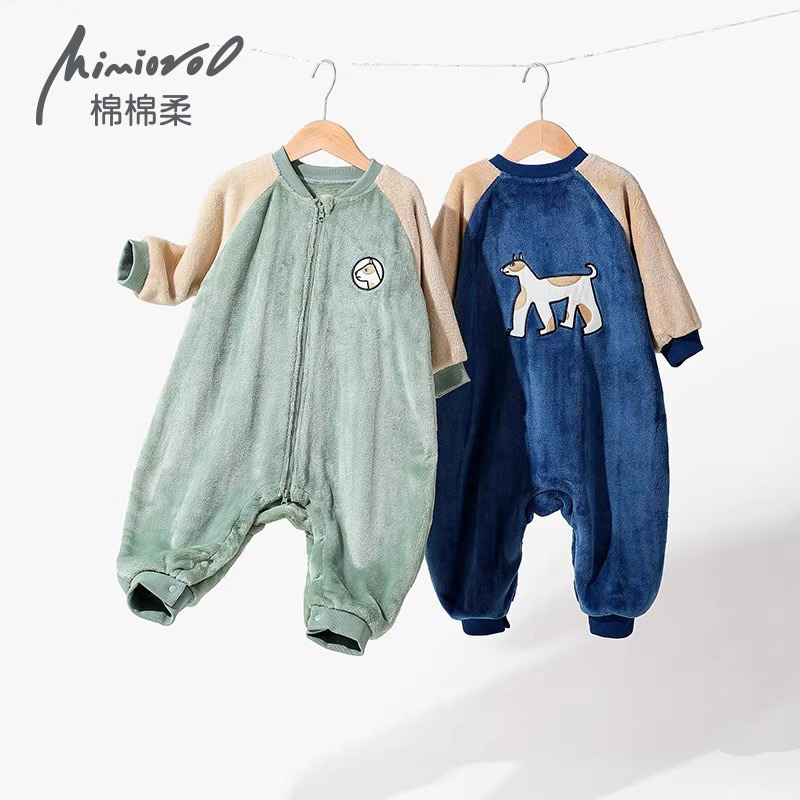 儿童法兰绒连体衣保暖睡衣睡袋