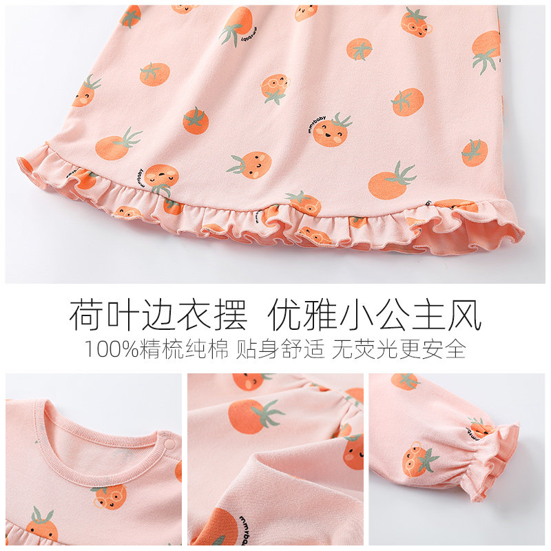 儿童睡裙女宝宝睡衣秋冬女童睡裙长袖春秋小童公主风秋季薄款纯棉,童装/婴儿装/亲子装,家居裙/睡裙,淘宝优惠券,粉丝福利购,淘宝优惠卷