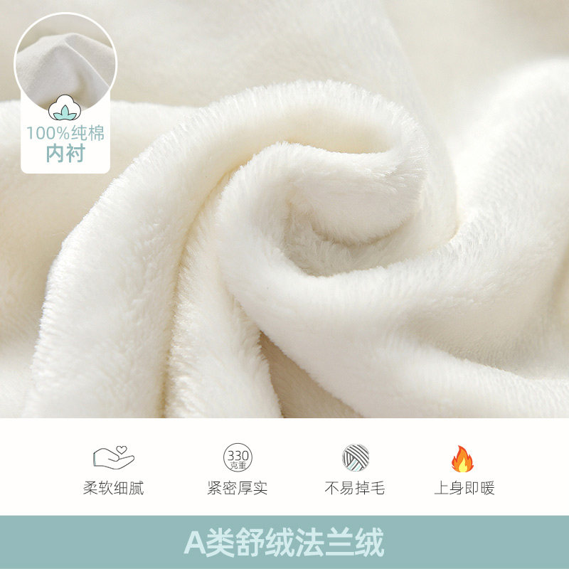 儿童睡袍珊瑚绒宝宝浴袍秋冬加厚法兰绒男童男孩睡衣冬季女童幼儿