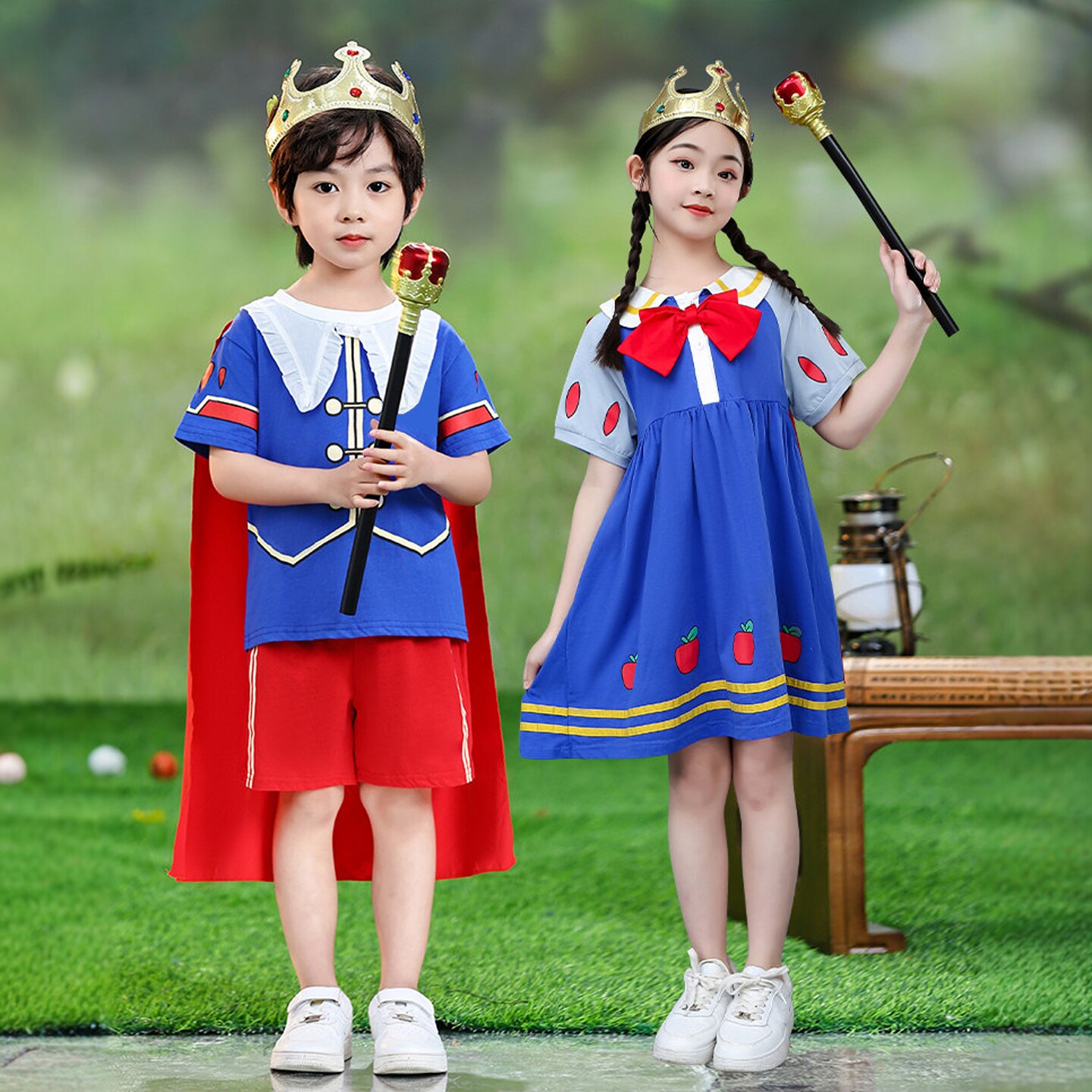 王子服装儿童白雪公主表演服装六一幼儿园角色扮演cos服演出服饰图片