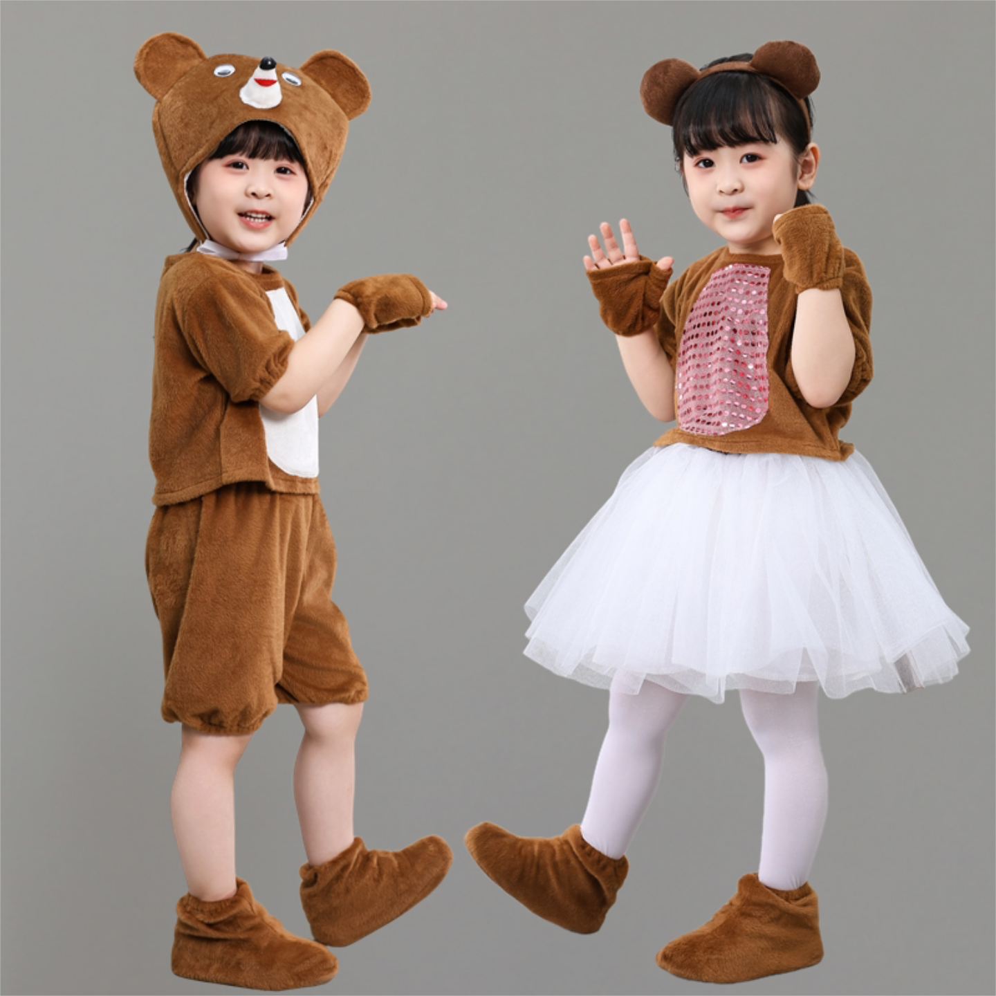 小熊儿童演出服六一猴子表演服装小学生幼儿园话剧动物舞蹈服新款