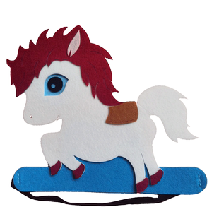 动物头饰乌鸦喝水彩虹色的花小马过河三只小猪盖房子舞台剧小道具