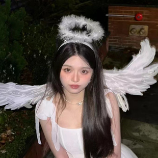 万圣节装扮饰品头饰发箍配饰发饰装饰装备道具女cos天使光圈光环