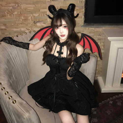 小恶魔cos服万圣节服装女装角色扮演服饰成人装扮衣服连衣裙新款