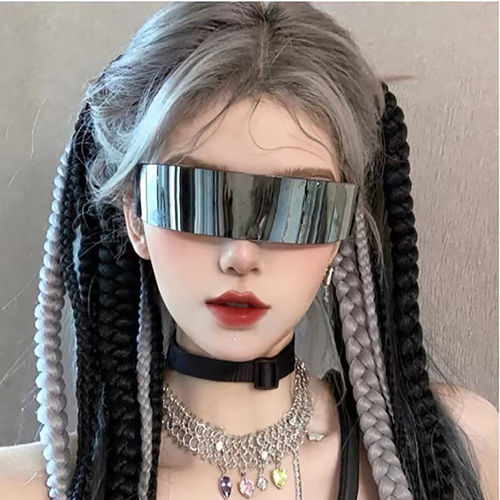 万圣节道具眼镜未来科技感朋克墨镜装扮氛围搞怪派对装饰成人面罩