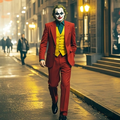 万圣节杰昆菲尼克斯小丑西装套装