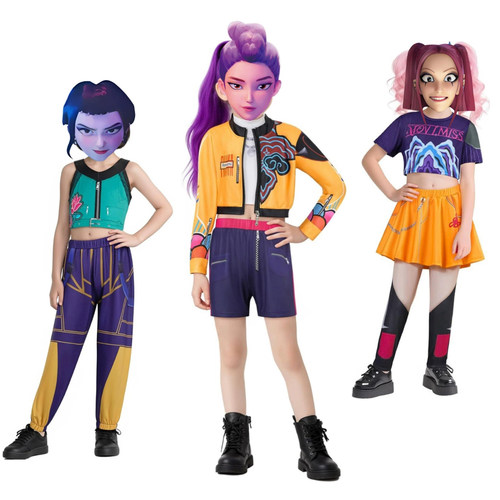 万圣节儿童服装kpop猎魔女团rumi童装mira衣服zoey装扮服饰衣服